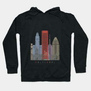 Baltimore skyline poster Hoodie